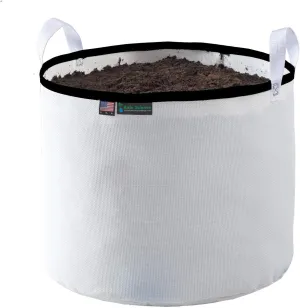 Grow Bag 10 Gallon, Planting Pots - Colorful Plant Grow Bags Pots Gardening Vegetable - Air Pruning Mesh Fabric Plant Container - (White/Black)