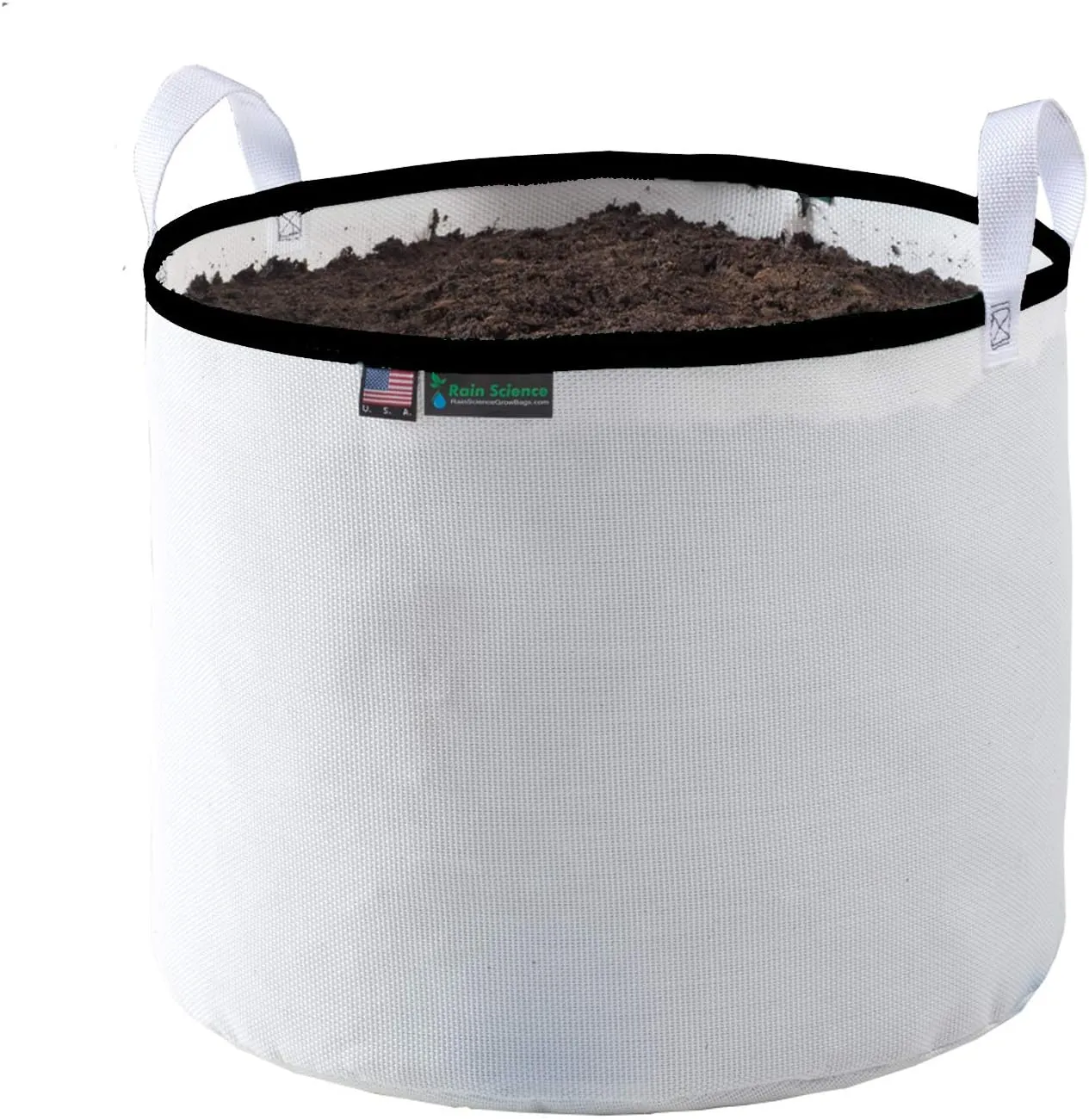 Grow Bag 10 Gallon, Planting Pots - Colorful Plant Grow Bags Pots Gardening Vegetable - Air Pruning Mesh Fabric Plant Container - (White/Black)