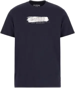 GUESS Men's Eco Metallic Deboss Logo Tee