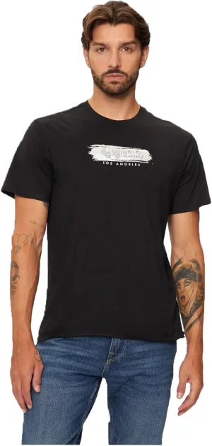 GUESS Men's Eco Metallic Deboss Logo Tee