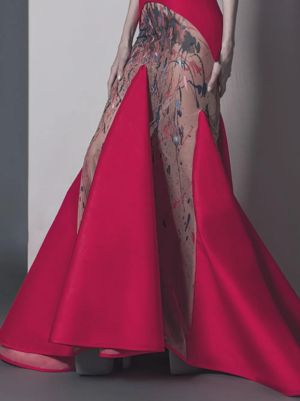 Hand Painted Silk Dress