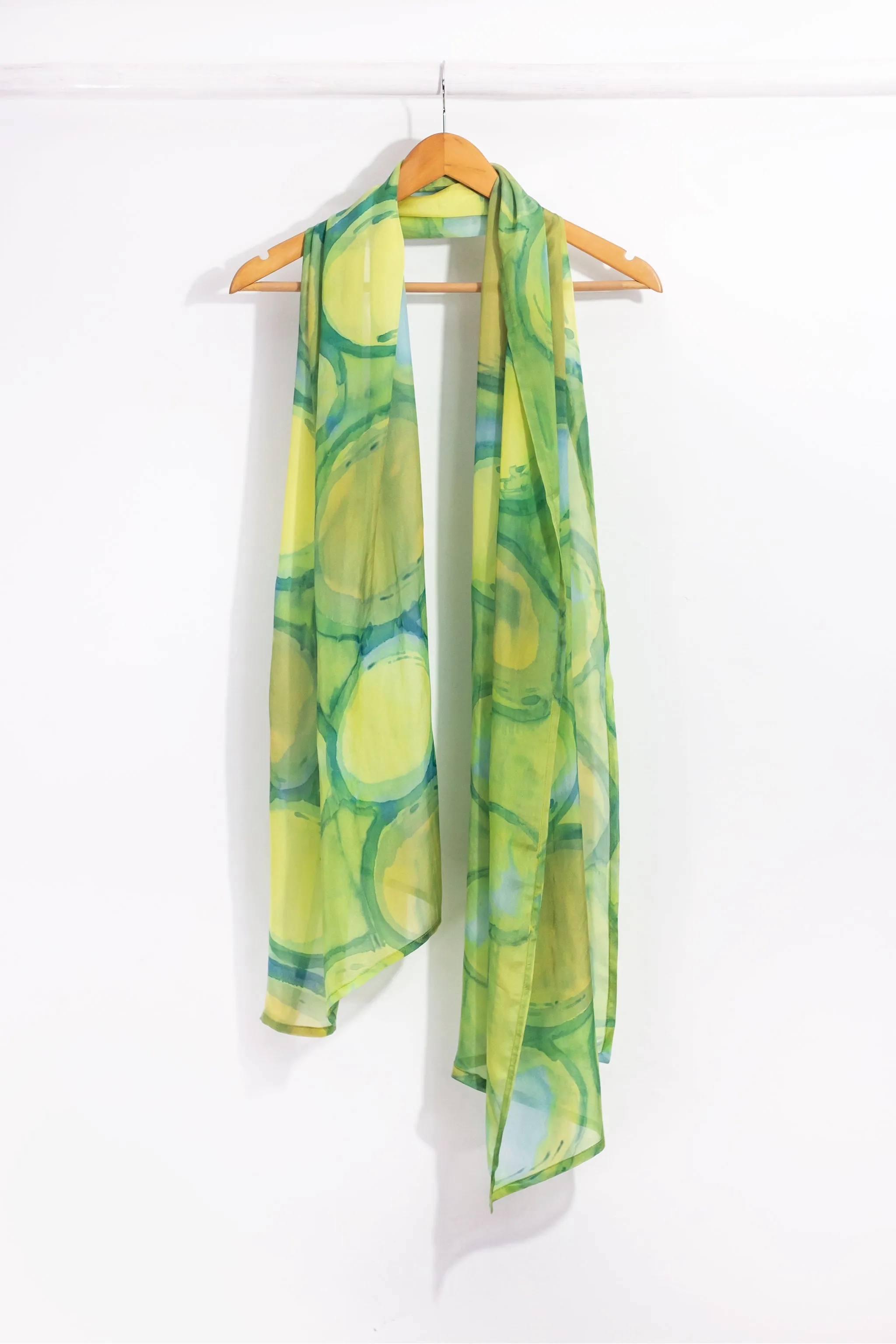 Hand Painted Silk Scarf -Olio