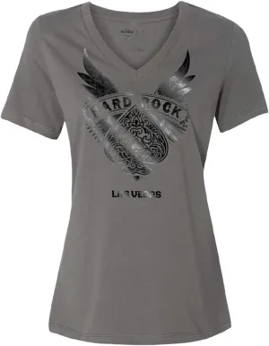 Hard Rock Ladies Spade V Tee Grey