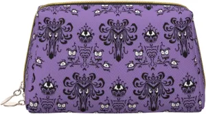 Haunted the Mansion Cute Large Makeup Bag Leather Women Travel Toiletry Pouch Cosmetic Bags Portable Multifunctional Storage for Girl Friend Wife Birthday Gifts