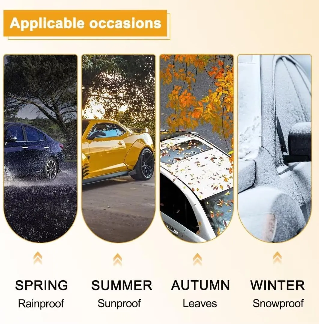Heavy Duty Coupe Car Cover Custom Fit Chrysler Sebring (1994-2010), Car Covers for Automobiles Waterproof All Weather, Outdoor Full Exterior Covers with Cotton Lining. Black