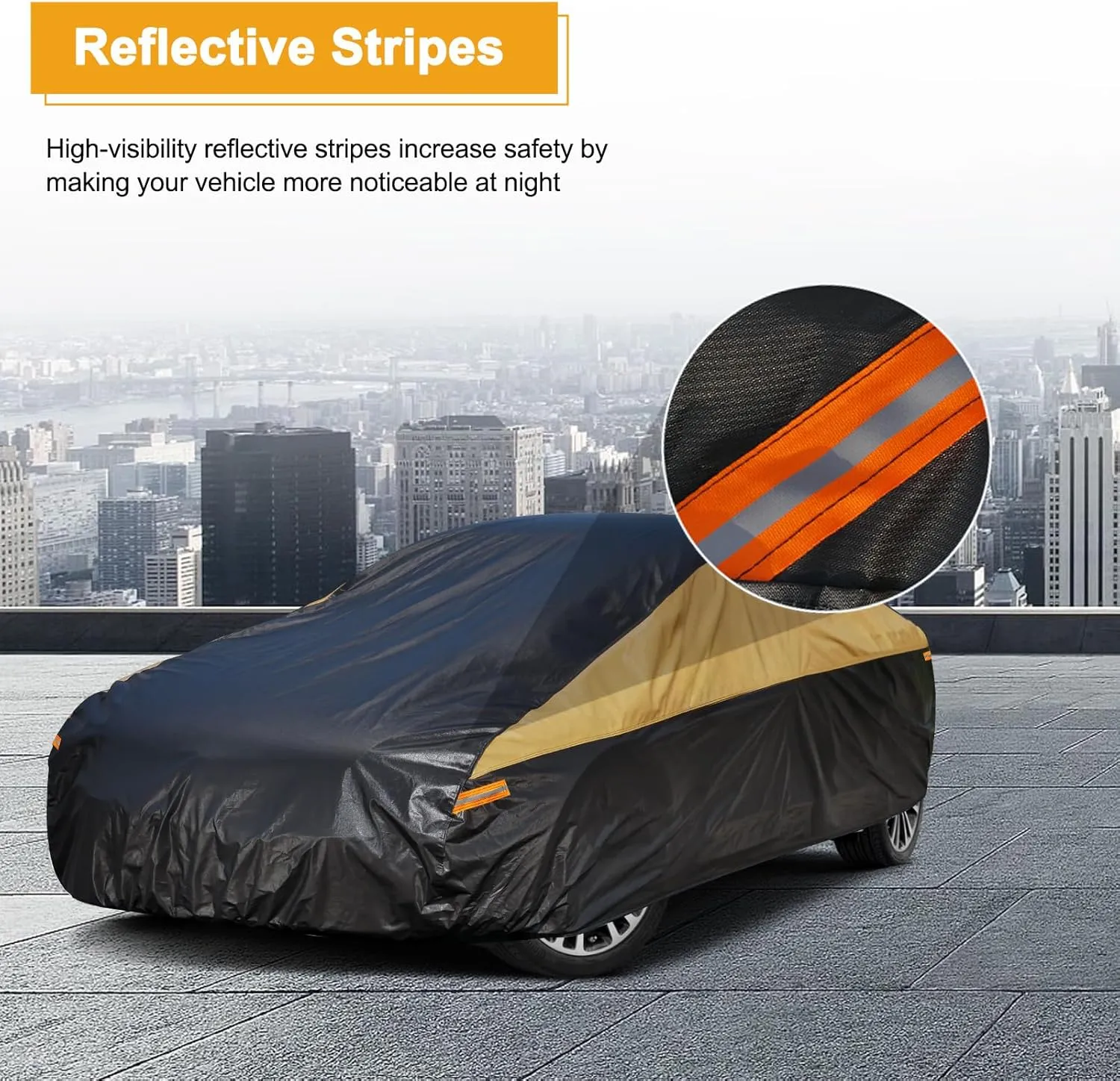 Heavy Duty Coupe Car Cover Custom Fit Chrysler Sebring (1994-2010), Car Covers for Automobiles Waterproof All Weather, Outdoor Full Exterior Covers with Cotton Lining. Black