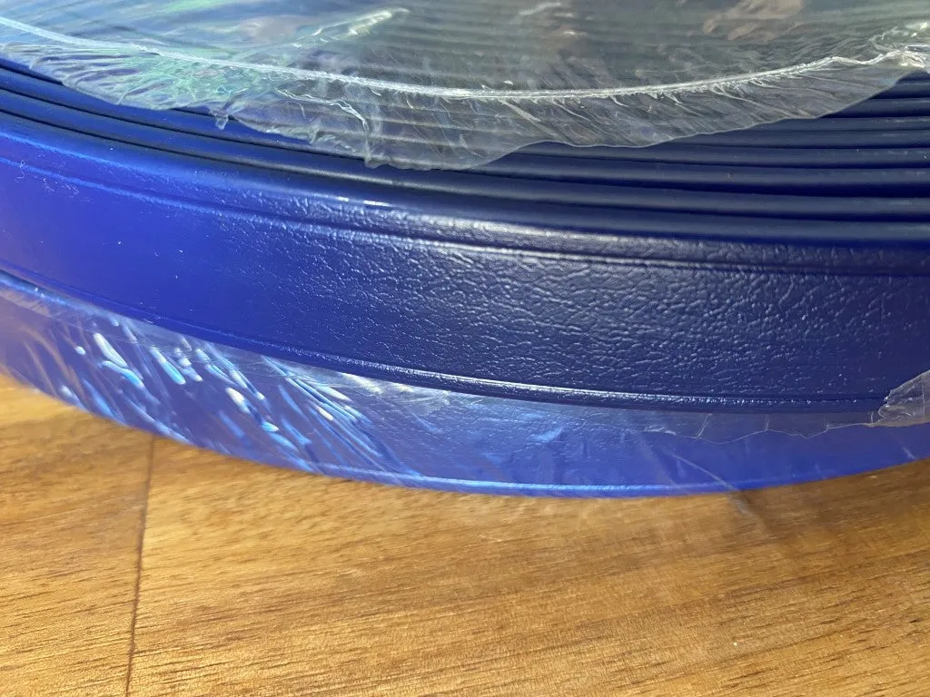 Heavy PN Grooved Satin Navy 25mm PVC - Leatherite Australia