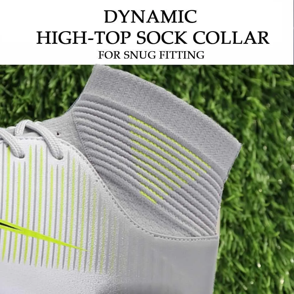 HESBITEUL Soccer Cleats Outdoor for Boys Training: High Top Football Cleats for Firm Ground