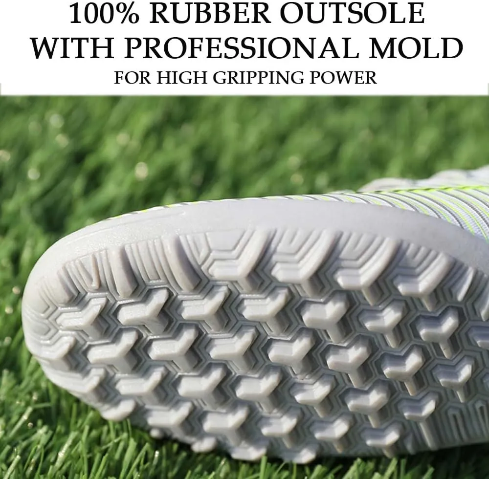 HESBITEUL Soccer Cleats Outdoor for Boys Training: High Top Football Cleats for Firm Ground
