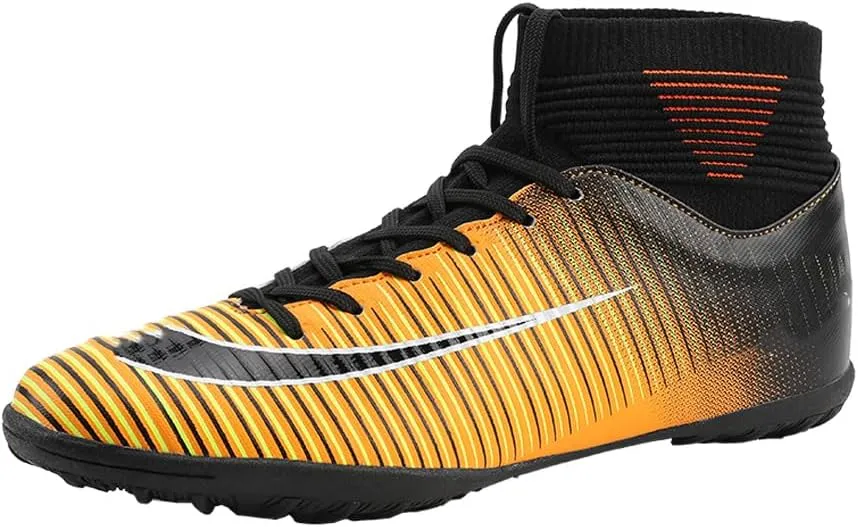 HESBITEUL Soccer Cleats Outdoor for Boys Training: High Top Football Cleats for Firm Ground