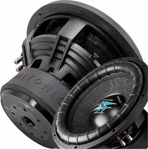 Hifonics BRW12D2 2000 Watts 12 Inch Brutus Car Audio Subwoofer with Heavy Gauge, Powder Coated, Aluminum Die-Cast Basket, Dual 70 Oz Magnet, 3 Inches Voice Coil - Dual 2 Ohm - 12 in