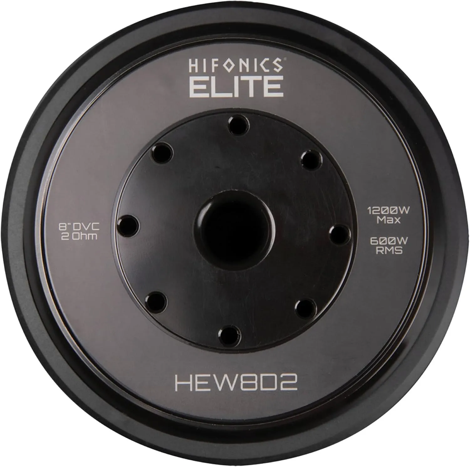 Hifonics Elite 8 Inch Car Mount Subwoofer with Dual 2 Ohm Voice Coil Speaker 1200 Watt Peak Power Mobile Amplifier System, Black