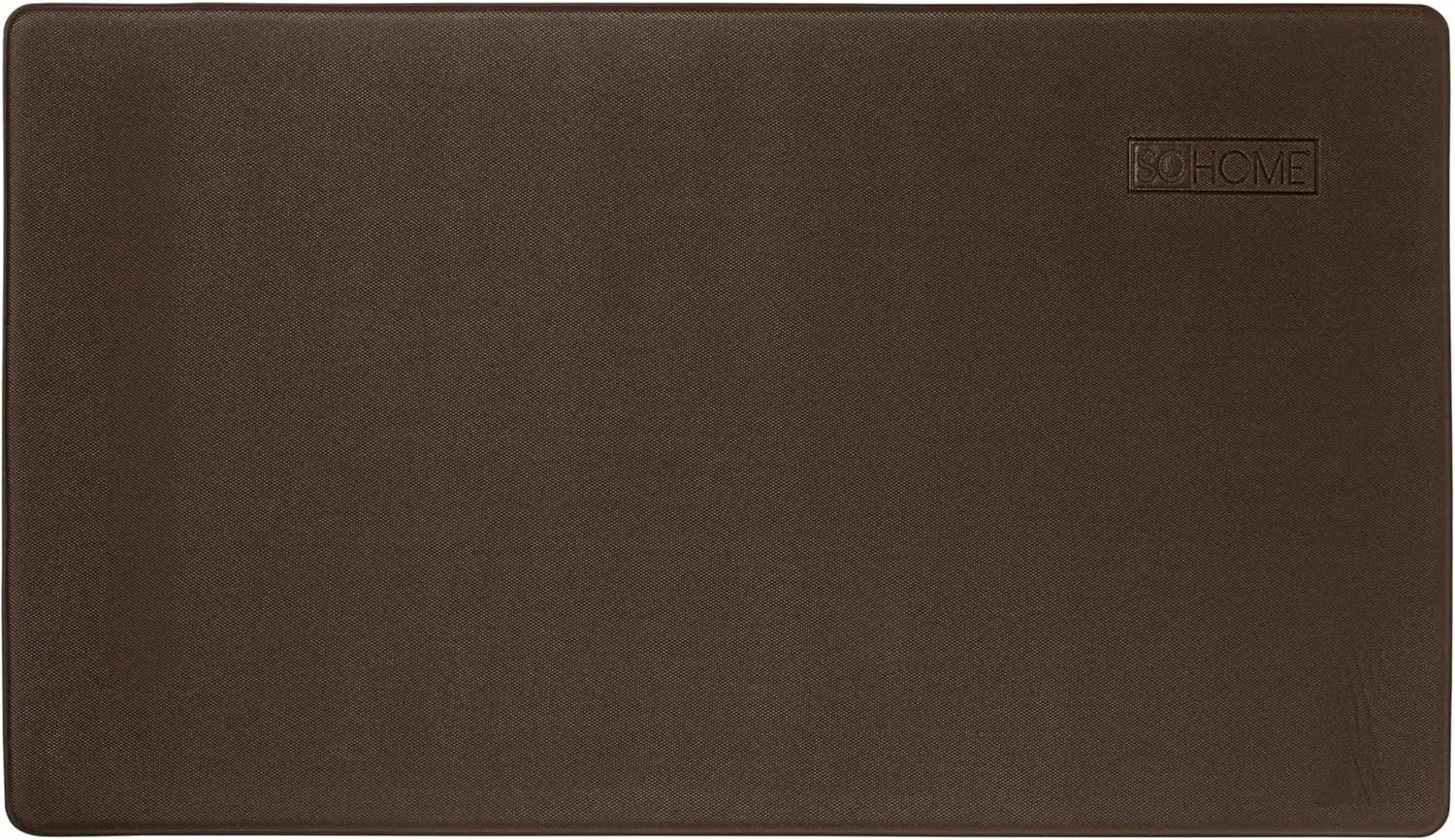 Home Dynamix Cozy Living Home Sweet Home Farmhouse Buffalo Check Border Runner Anti-Fatigue Kitchen Mat, Non-Slip Floor Mat, Padded Standing Desk Mat, Grey/Green, 17.5"x55"