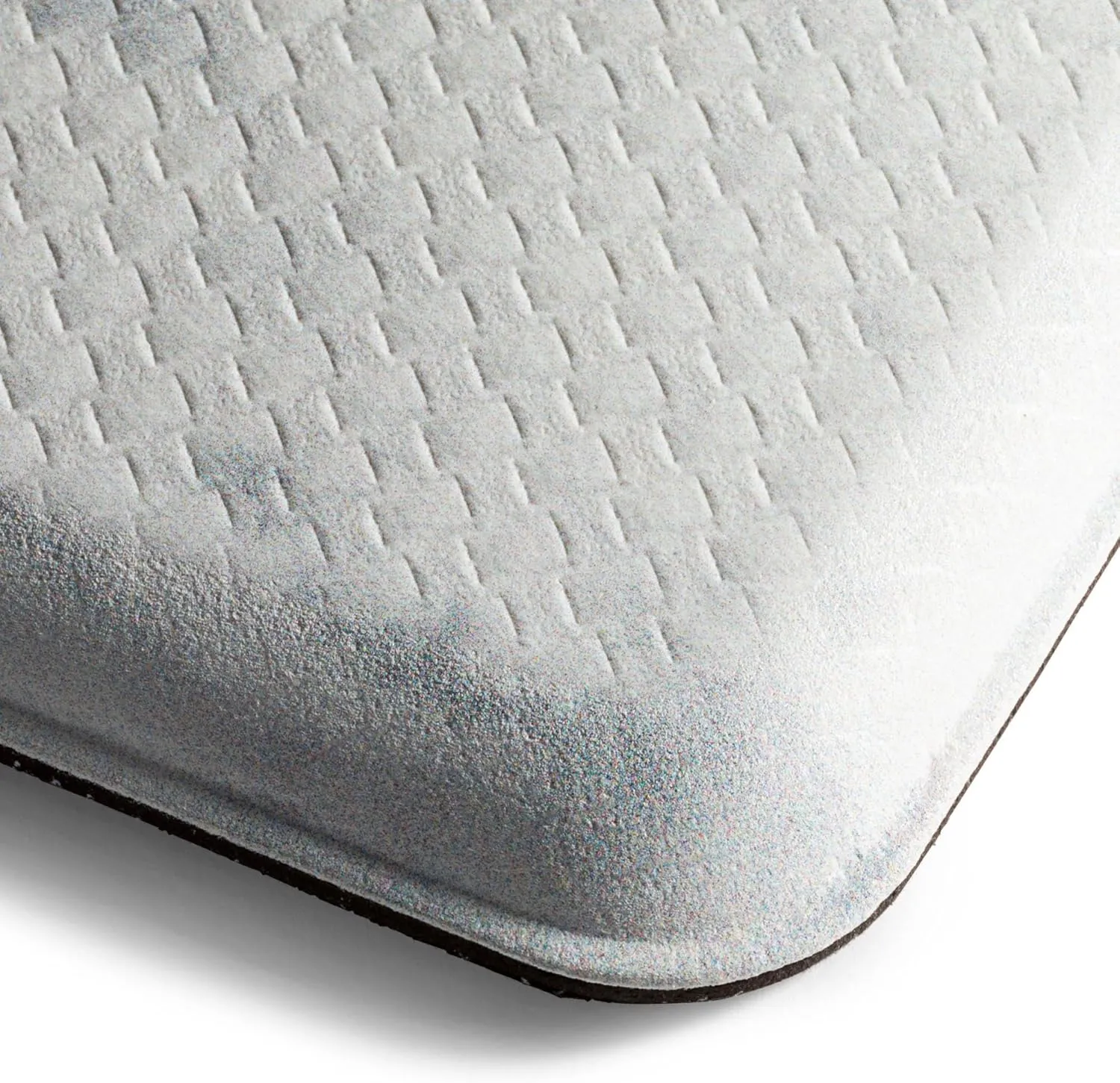 Home Dynamix Cozy Living Modern Marble Runner Anti-Fatigue Kitchen Mat, Non-Slip Floor Mat, Padded Standing Desk Mat, Grey/White, 17.5"x55"