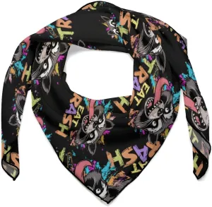 Hooligan Raccoon Eat Garbage Head Scarf for Women's Hair Bandana Square Neck Scarf Lightweight Shawl Wrap
