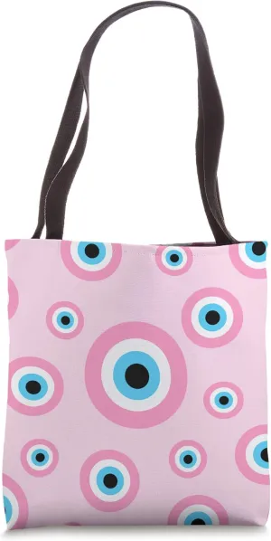 Hot Pink Aesthetic Evil Eye Decor Preppy Tote Bag