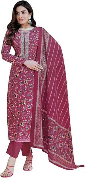 Indian Ceremony Ready To Wear Shalwar Kameez Suits Pakistami Palazzo Pant Dress (US, Numeric, 60, Regular, Regular, Pink)