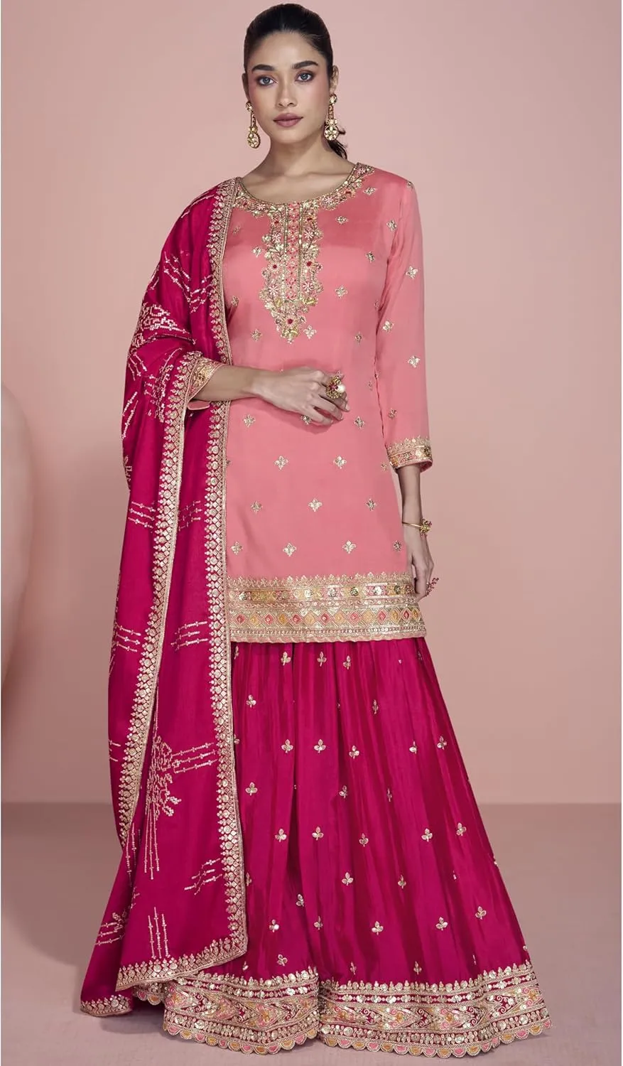 Indian Pakistani Ready to Wear Ethnic Wear Sewn Beautiful Salwar Kameez Sharara Suits