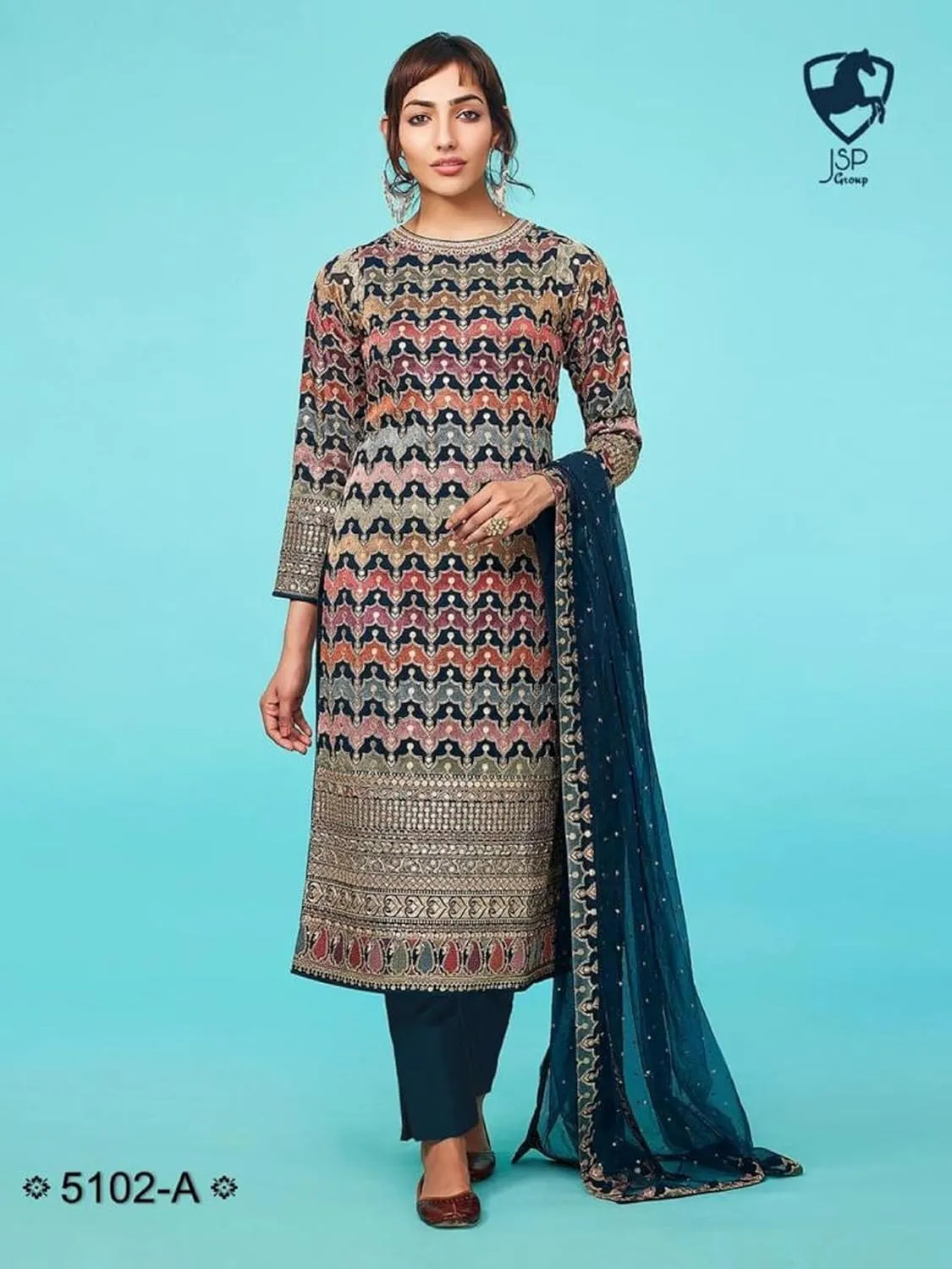 Indian Pakistani Sewn Embroidery Work Shalwar Kameez Ethnic Party Wear Pant Suits
