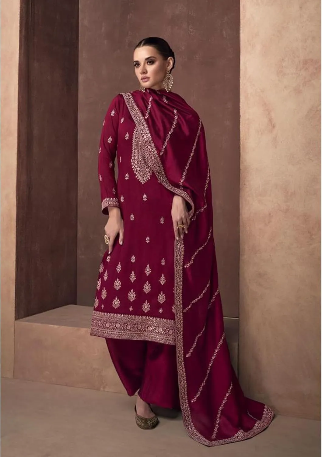 Indian Reception Wear Salwar Kameez Dress Pakistani Sewn Stylish Palazzo Suits