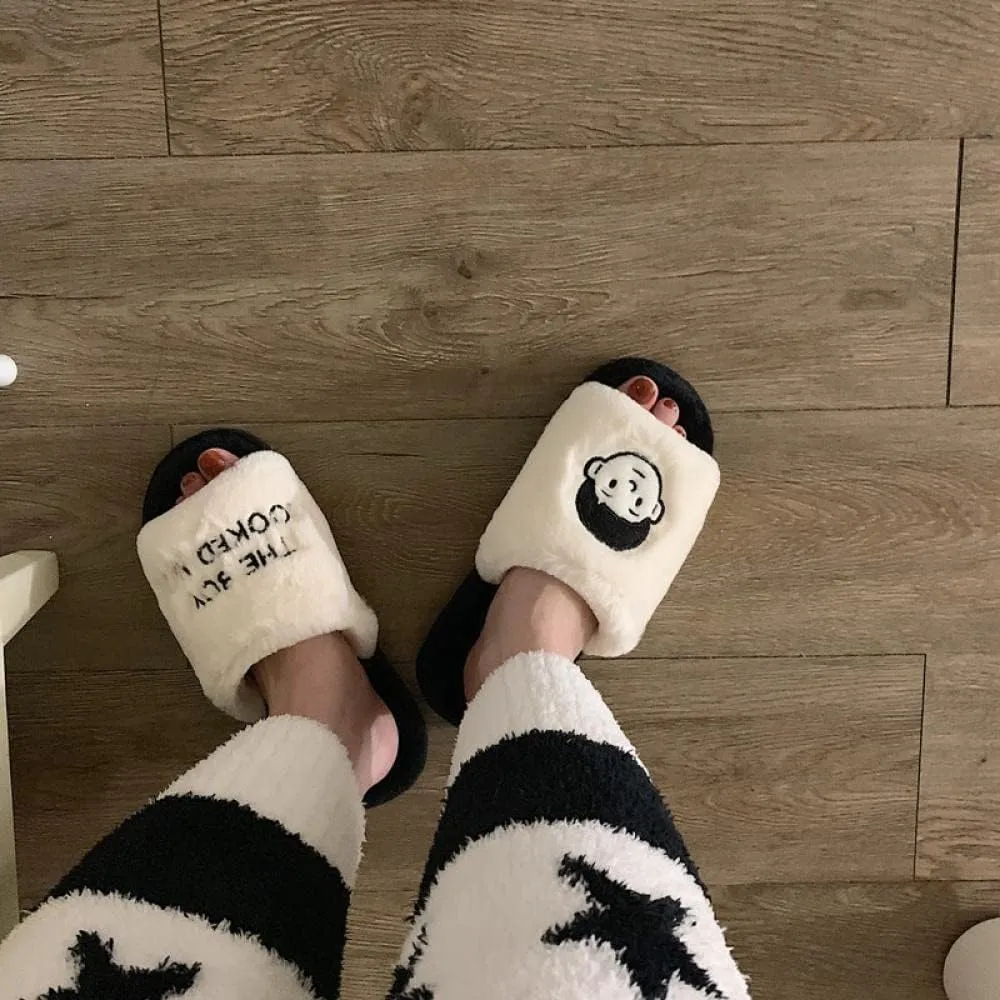 Indoor Outdoor Shoes,Plush Warm Maternity Shoes, Non-Slip Postpartum Confinement Shoes-A_36-37,Hardwearing Sole