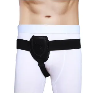 Inguinal Hernia Belt for Men and Women, Adjustable Umbilical Hernia Belt Left or Right Side, for Inguinal Groin Hernias, with Removable Compression Pad(Black)