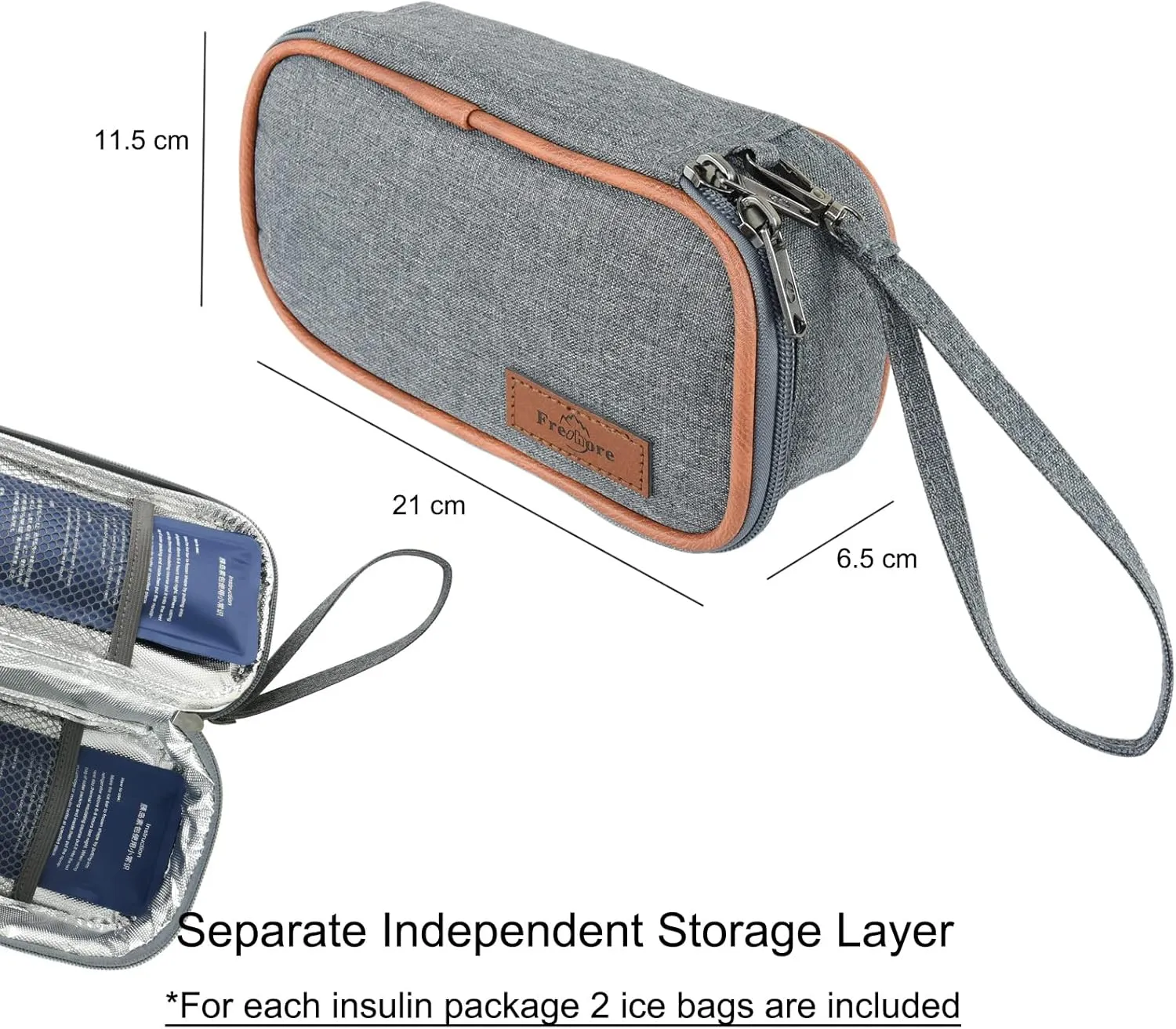 Insulin Cooler Travel Case for Diabetic Organize Medication Insulated Cooling Bag,Green