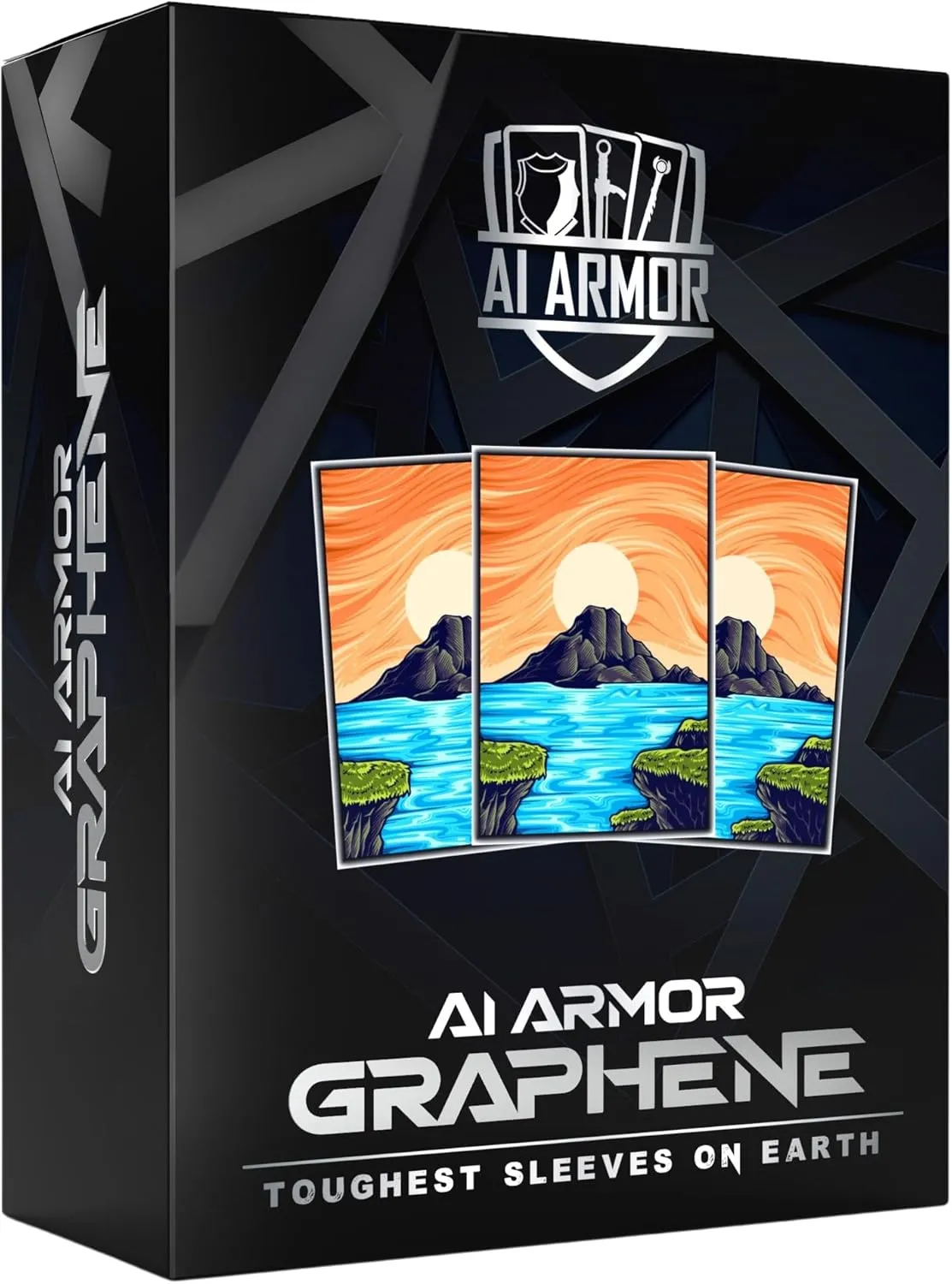 (Island) - 100ct Textured Matte TCG/MTG Art Sleeves by Ai Armor (Graphene)
