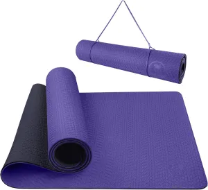 IUGA Yoga Mat Non Slip Anti-tear Yoga Mats Eco Friendly Hot Yoga Mat Thick Workout & Exercise Mat for Yoga, Pilates and Fitness (72"x 24"x 6mm)