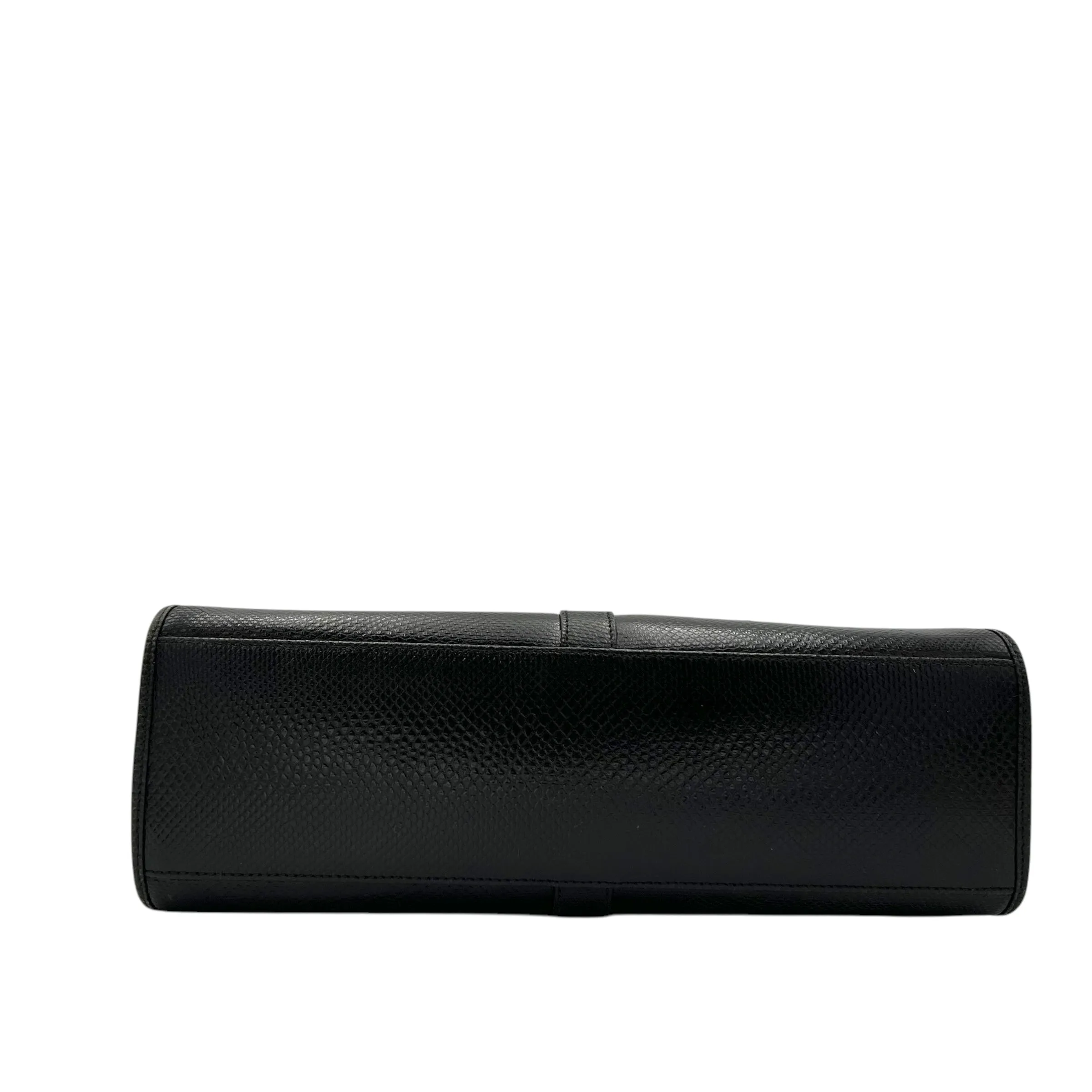 Jackie 1961 Shoulder Bag Black in Python Embossed Calfskin, Silver hardware