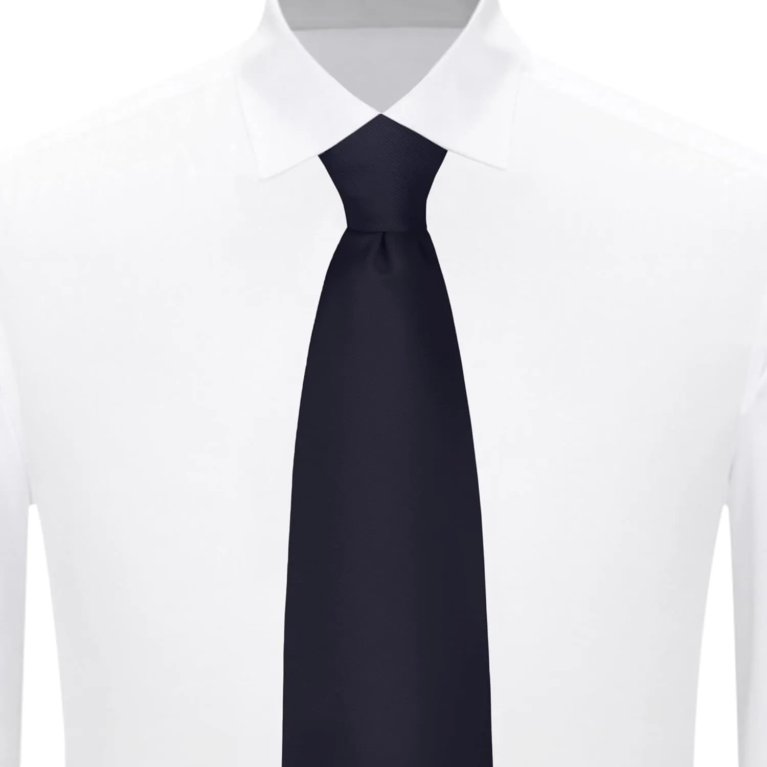 Jacob Alexander Men's Silk Blend Solid Color Regular Length Classic Neck Tie