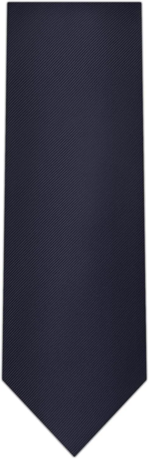 Jacob Alexander Men's Silk Blend Solid Color Regular Length Classic Neck Tie