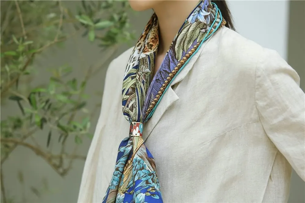 Jeelow 100 Real Mulberry Silk Scarfs 35x35 Or 25x25 Inch Square Shawl Wrap For Women Hair Wrapping