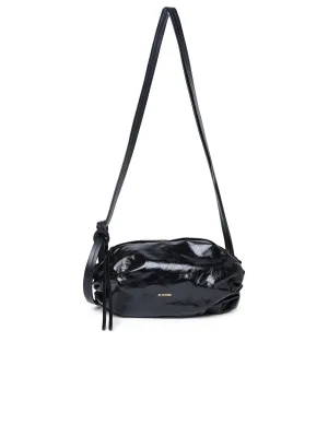 Jil Sander 'Crossbody' Small Black Calf Lear Bag