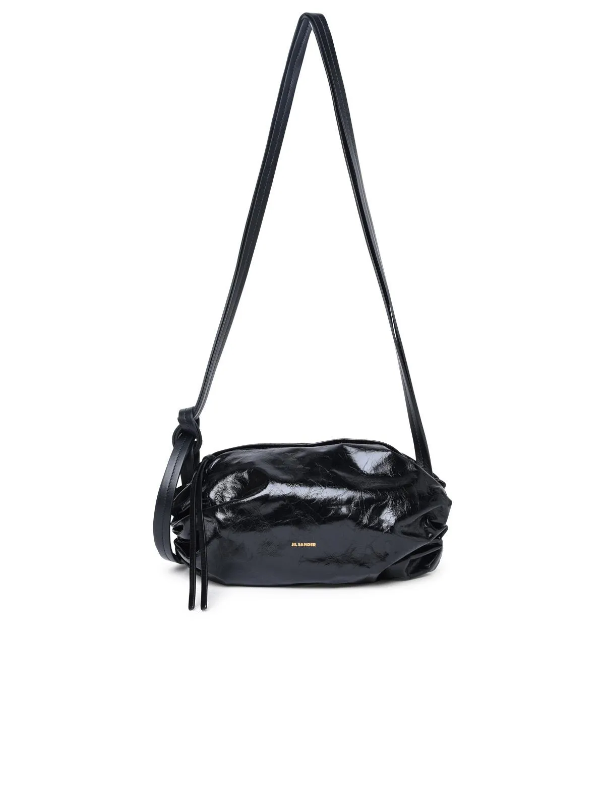 Jil Sander 'Crossbody' Small Black Calf Lear Bag