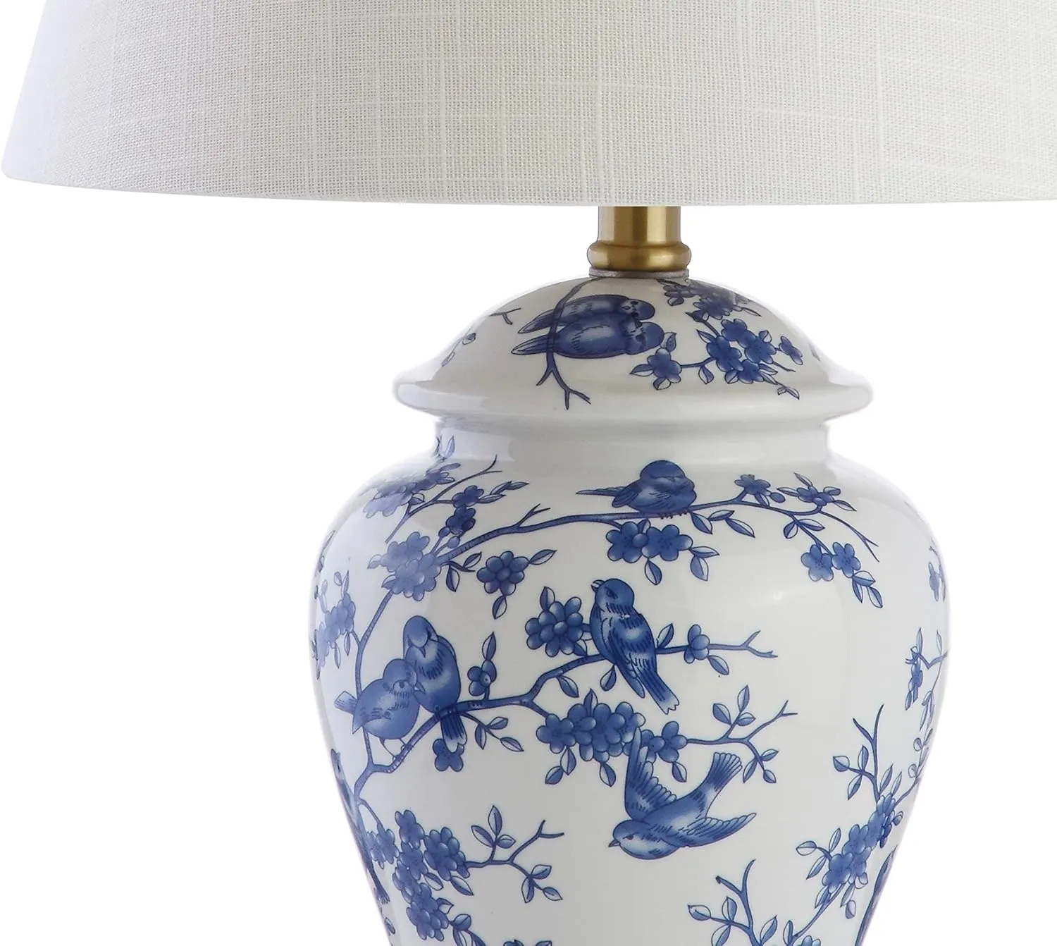 JONATHAN Y JYL3005A Penelope 22" Chinoiserie LED Table Classic Cottage Bedside Desk Nightstand Lamp for Bedroom Living Room Office College Bookcase LED Bulb Included, Blue/White