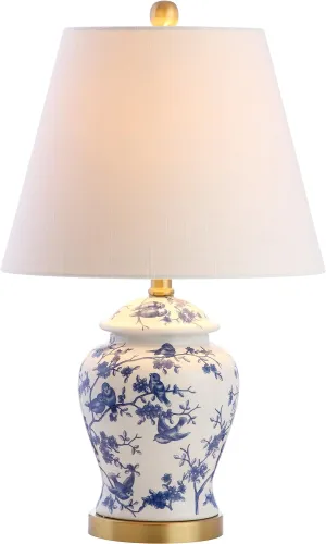 JONATHAN Y JYL3005A Penelope 22" Chinoiserie LED Table Classic Cottage Bedside Desk Nightstand Lamp for Bedroom Living Room Office College Bookcase LED Bulb Included, Blue/White