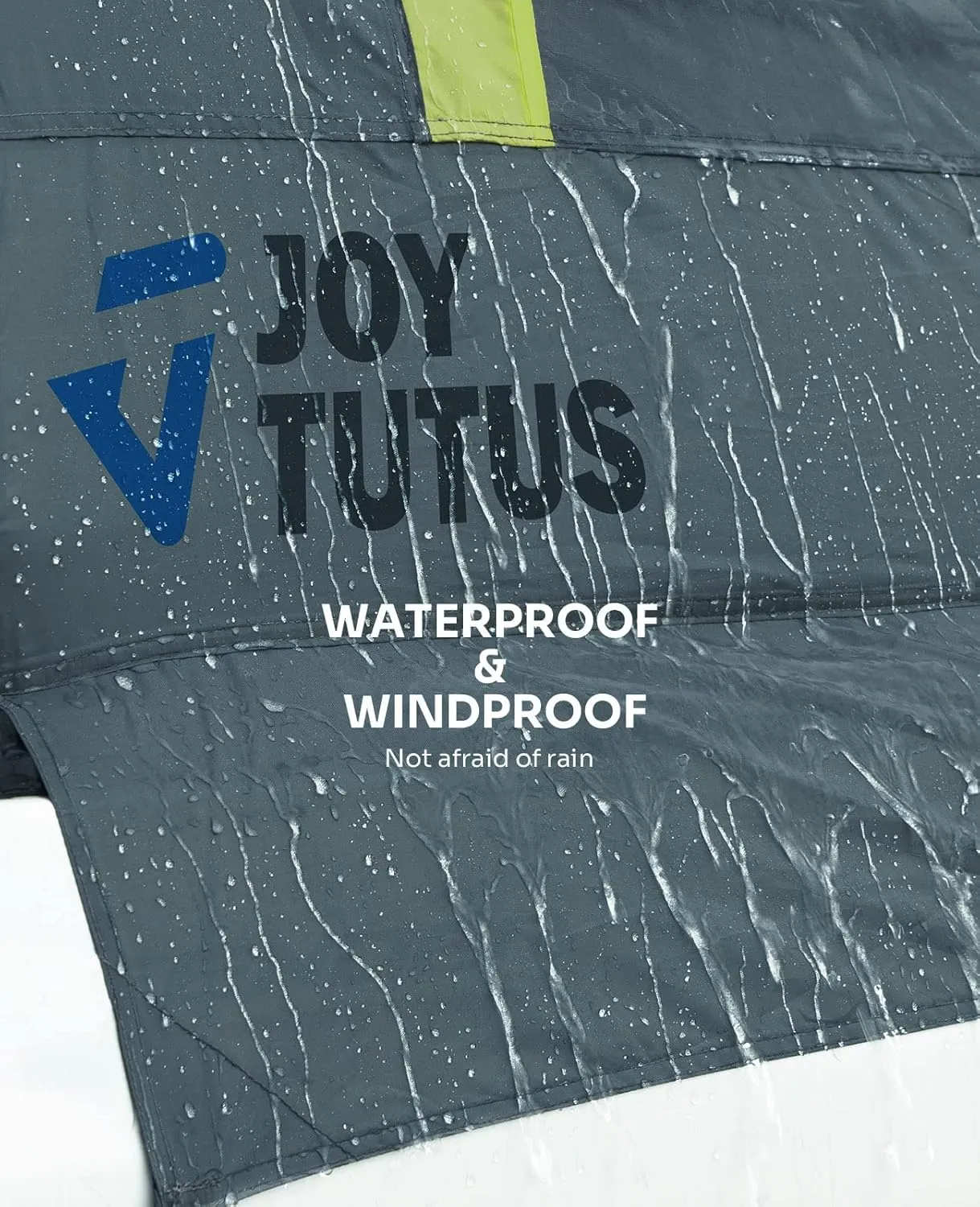 JOYTUTUS Pickup Truck Tent 6.5ft 2.0, Waterproof PU2000mm Double Layer for 2 Person, Portable Truck Bed Tent with Rainfly, Green, Aluminum Pole