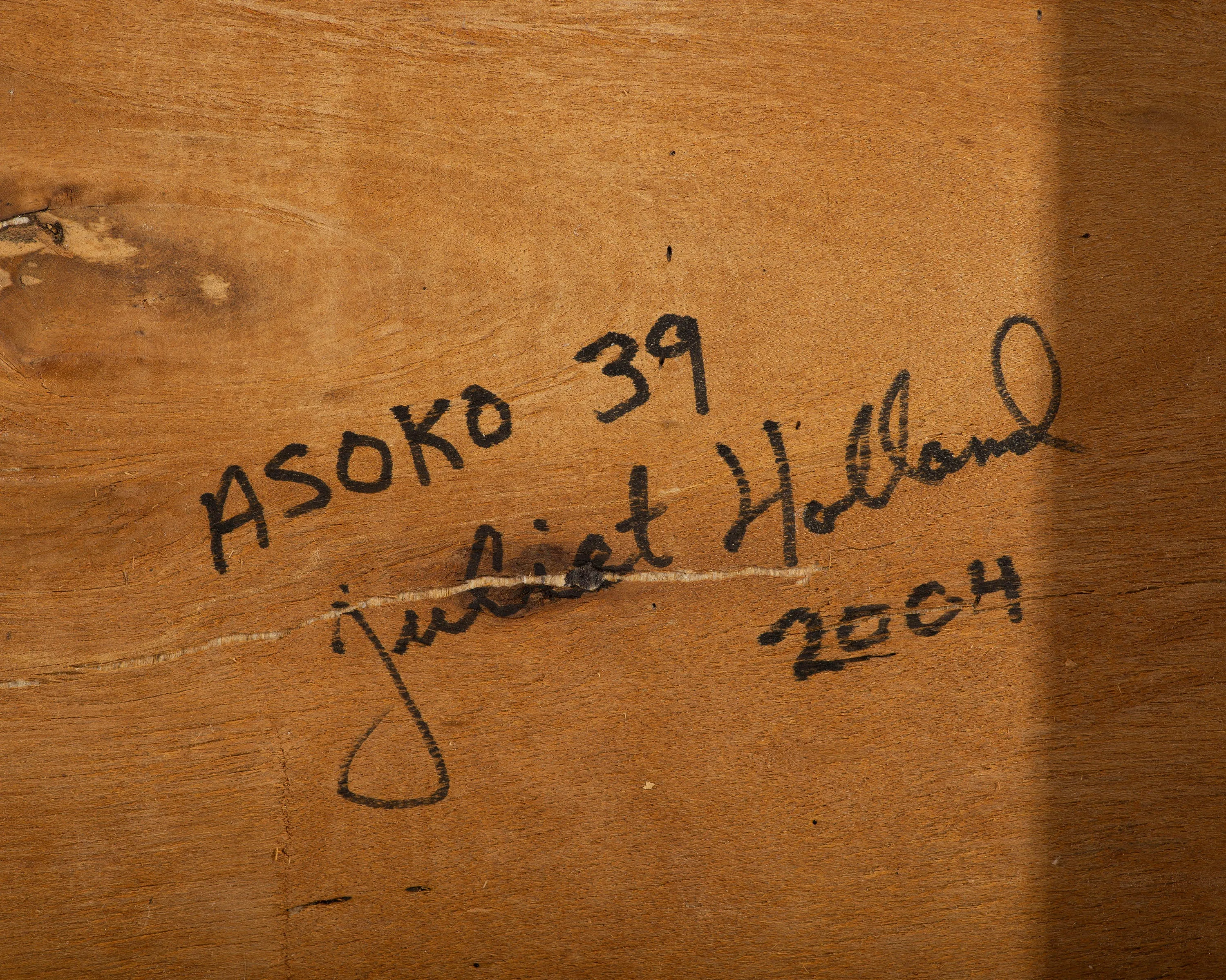 Juliet Holland Signed 2004 “Asoko 39” Mixed Media Wall Assemblage