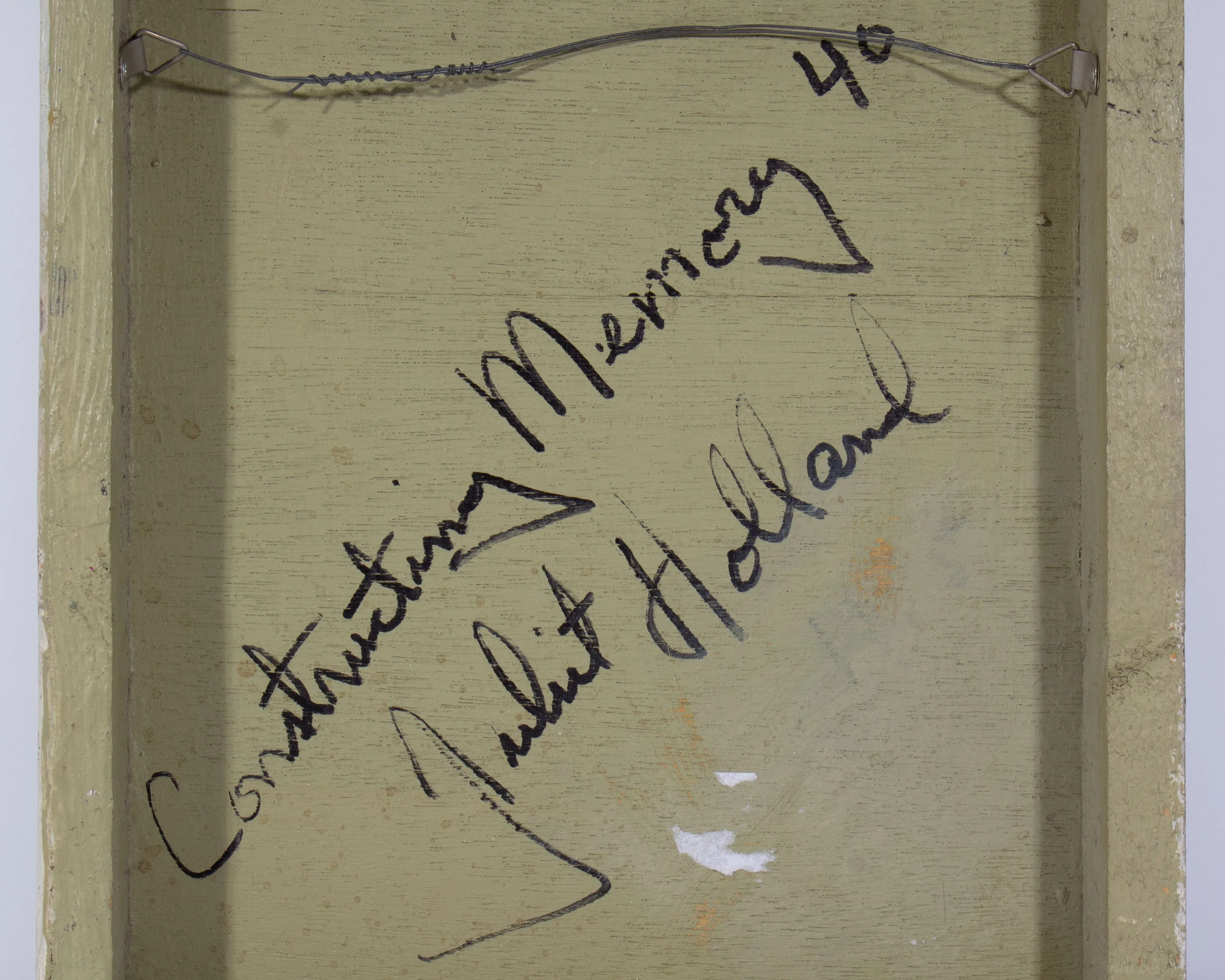 Juliet Holland Signed “Constructing Memory 40” Mixed Media Wall Assemblage