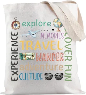 JXGZSO Travel World Collage Tote Bag Travel Adventure Shoulder Bag Travel Lover Gift Adventure Enthusiasts Gift Explorer Gift