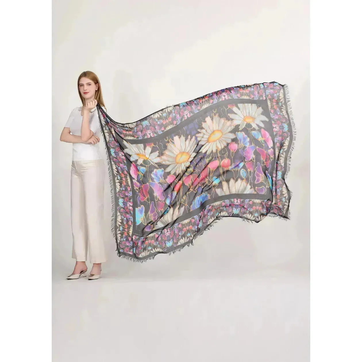 Kaleidoscope - Hand Painted Luxury Silk Scarves