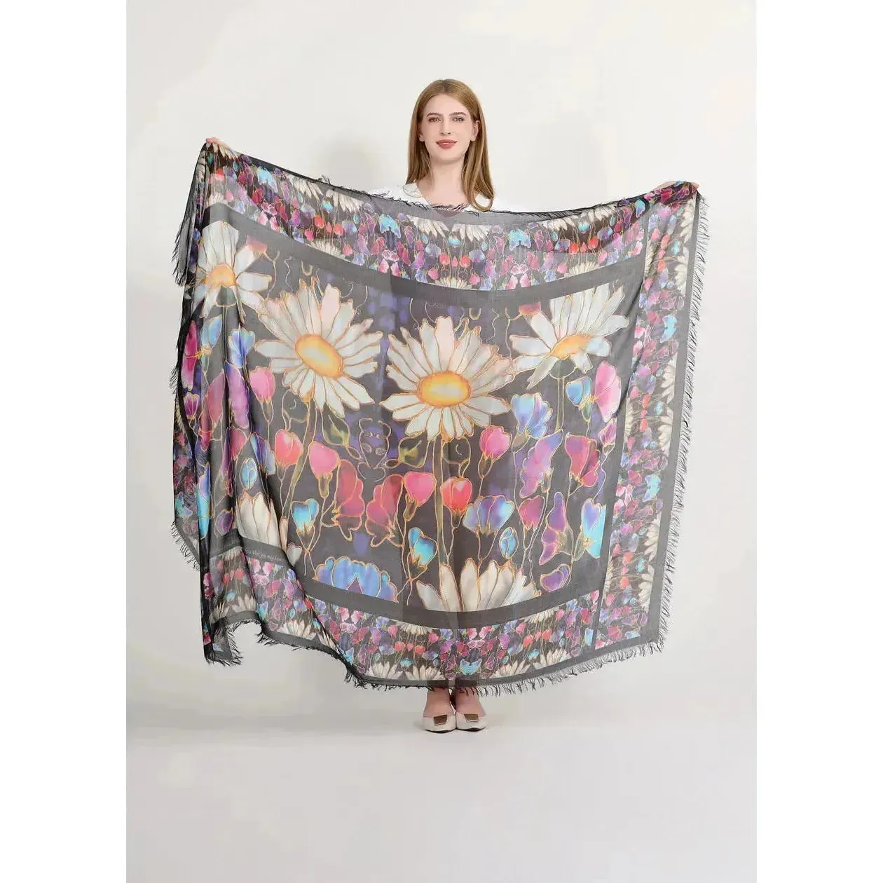 Kaleidoscope - Hand Painted Luxury Silk Scarves
