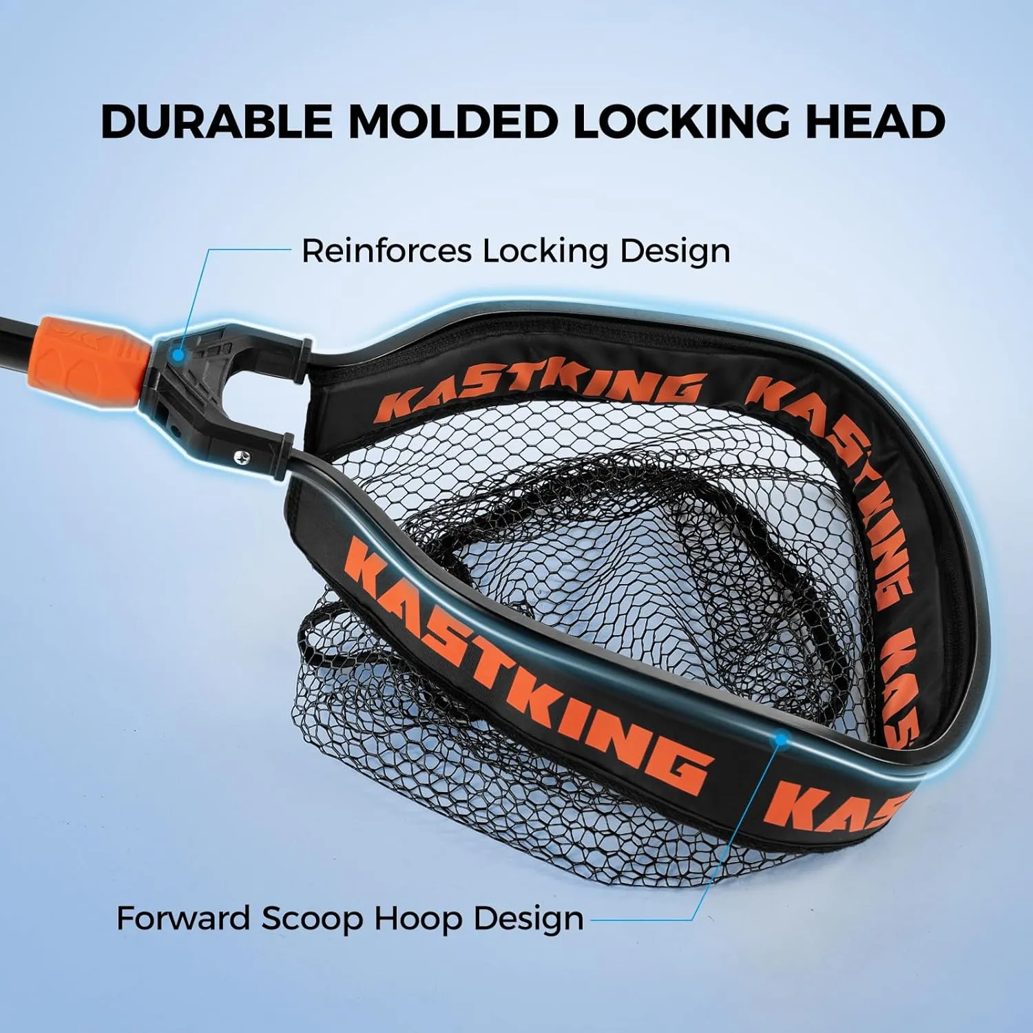KastKing Titanet Fishing Net, Durable Aluminum Handle, Non-Slip Hi-vis Grip, Compact Storage Bag & Lanyard, Ideal for Kayak & Wading Fishing, Two Net Options