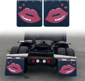 Kiss Mud Flaps for Semi Trucks Tractor Trailer Heavy Duty PVC Polymer Rubber Mudflaps Oversized Splash Guard, 24 x 24Inch, 2PCS