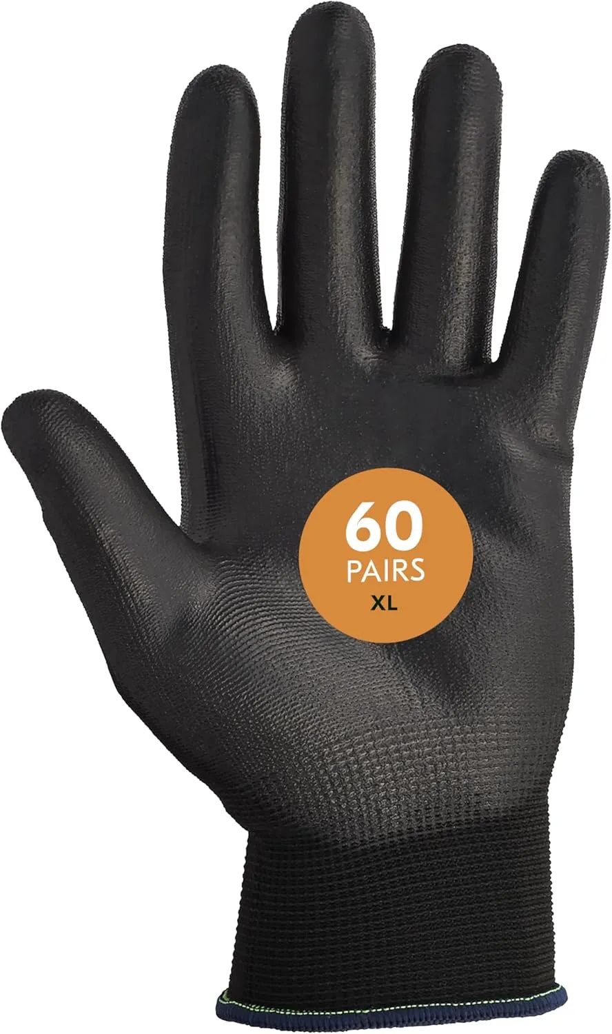 KLEENGUARD G40 Polyurethane Coated Gloves,High Dexterity, Black, 12 Pairs/Bag, 5 Bags/Case