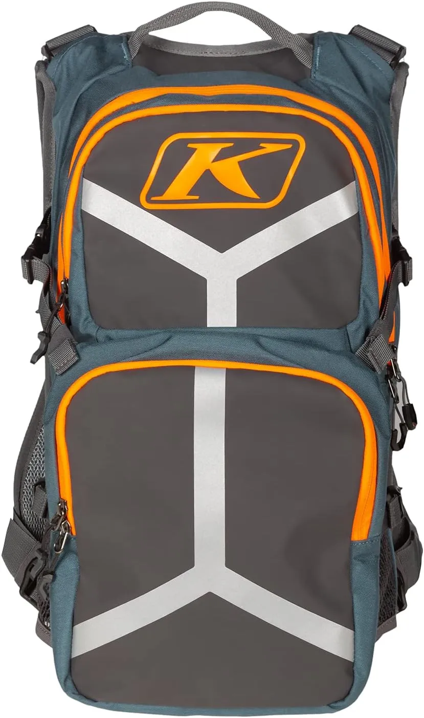 KLIM Arsenal 15 Motorcycle Backpack Petrol - Strike Orange
