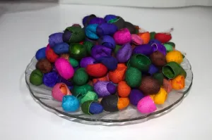 Knitsilk Hand Dyed Silk Cocoons, Mulberry Silk Fibres, Silk Cut Cocoons, Selection Pack (Multicolor, 2-80 pcs)