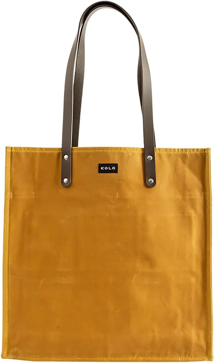 Kolo Mercato Weatherproof Tote Bag, 100% Organic Cotton Canvas, Ideal for Travel