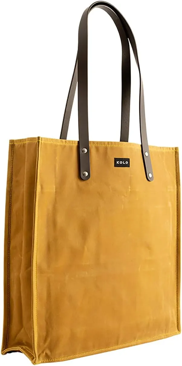 Kolo Mercato Weatherproof Tote Bag, 100% Organic Cotton Canvas, Ideal for Travel